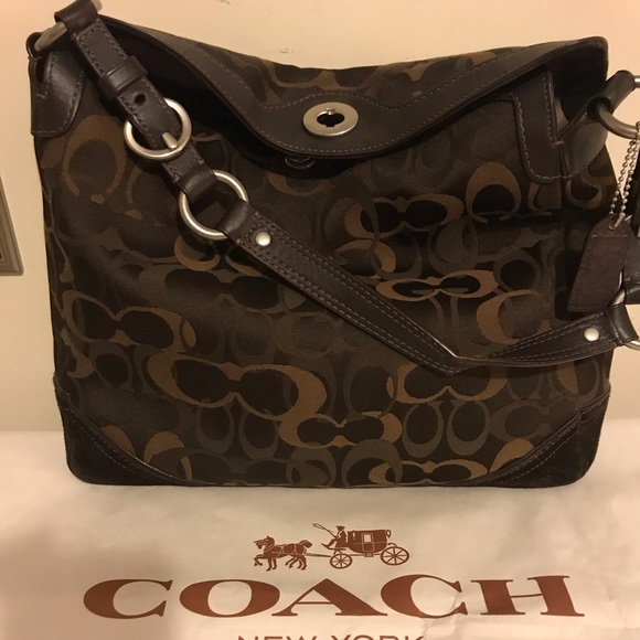 Coach Bags Authentic Coach Brown Shoulder Handbag Poshmark